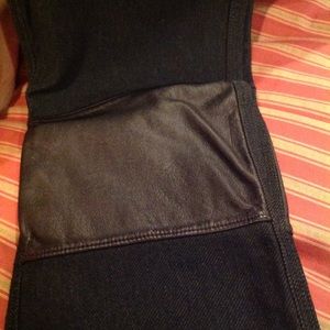 Crewcuts Girls Indigo Jeggings with Faux Leather